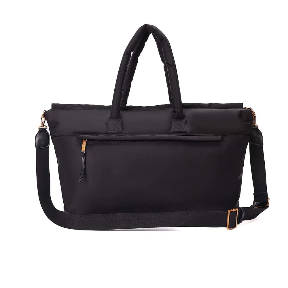 Bolsa Mala Grande Nylon Tiracolo Preto - vista 4 de 7