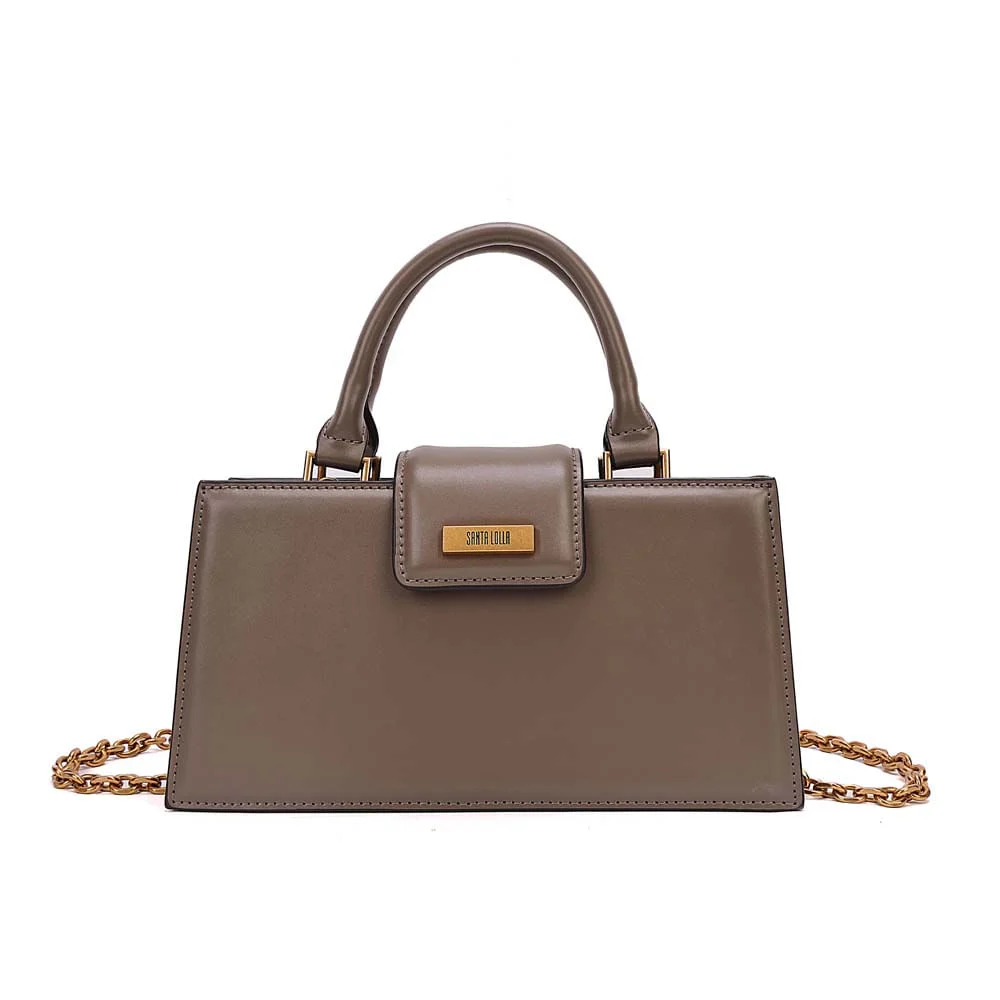 Bolsa Estruturada Soft Cinza Steel Alça Corrente - vista 2 de 8