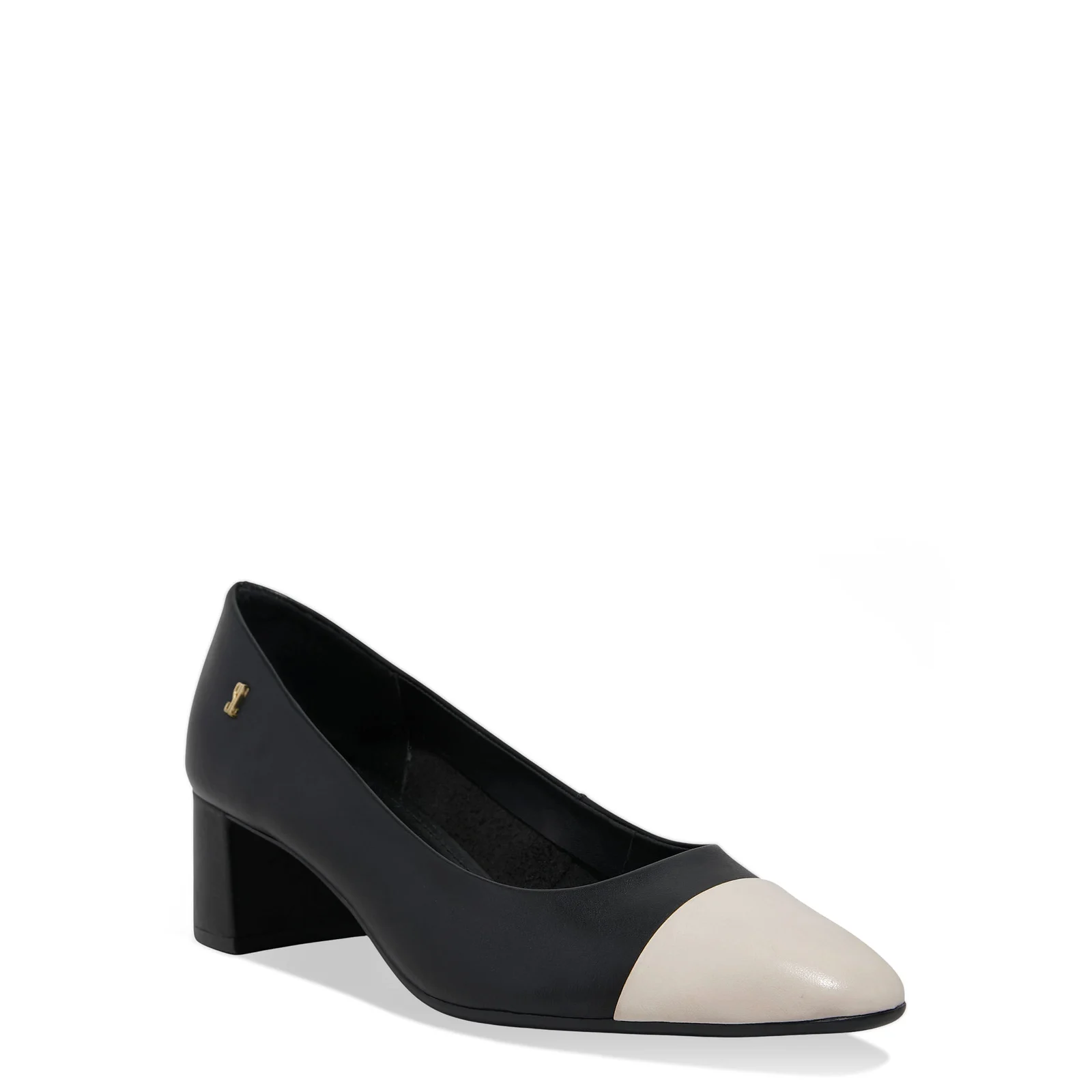 Scarpin Boneca Couro Nobre Soft Salto Grosso Preto - vista 2 de 4