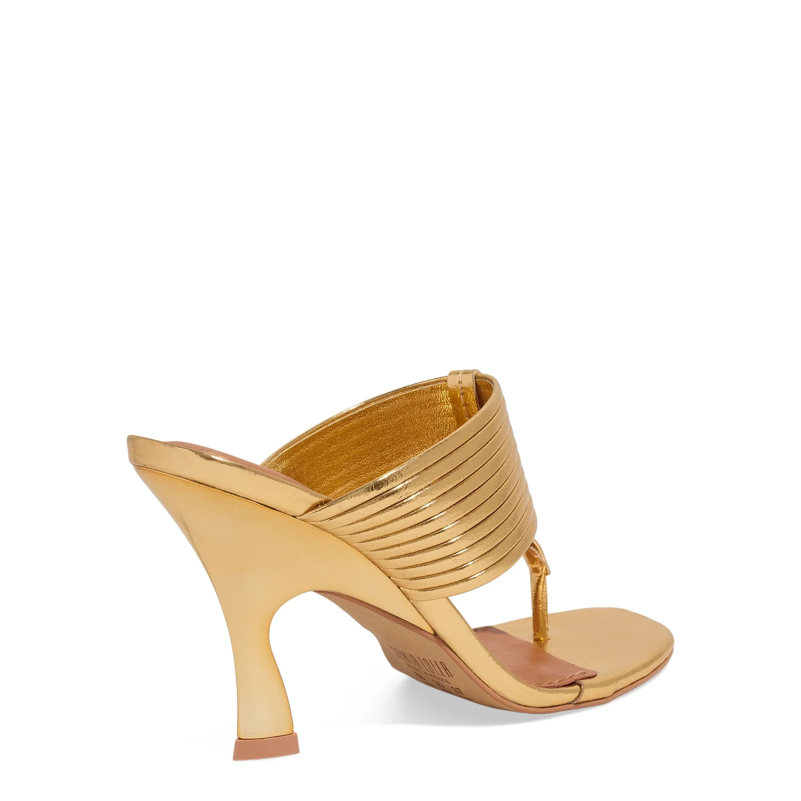 Mule Thong Metalizado Salto Fino Dourado - vista 3 de 3