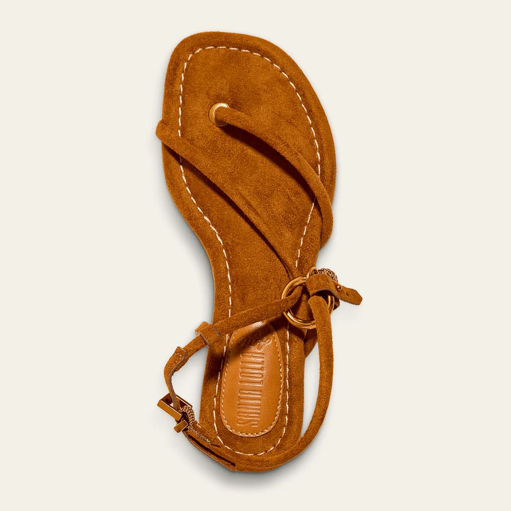 Rasteira Suede Caramelo Safari - vista 2 de 2