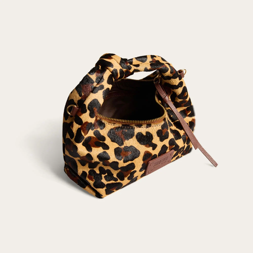 Bolsa Hobo Pequena Couro Pelo Animal Print Onça - vista 3 de 3