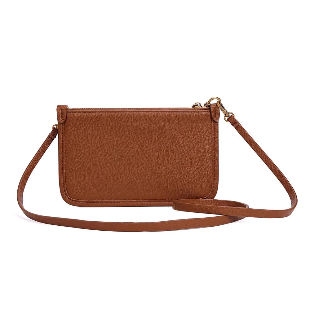 Bolsa Cluth Risco Transversal Marrom Safari - vista 5 de 7