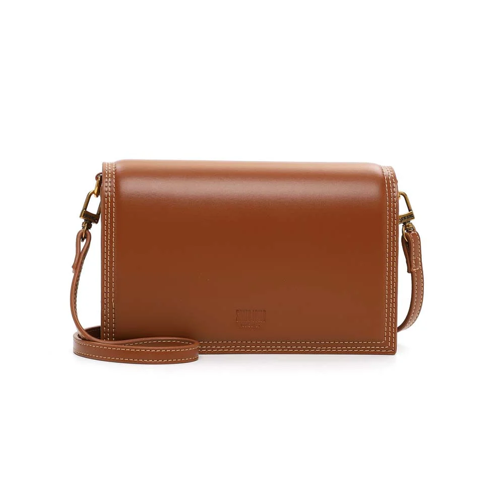 Bolsa Carteira Soft Transversal Marrom Safari - vista 1 de 5