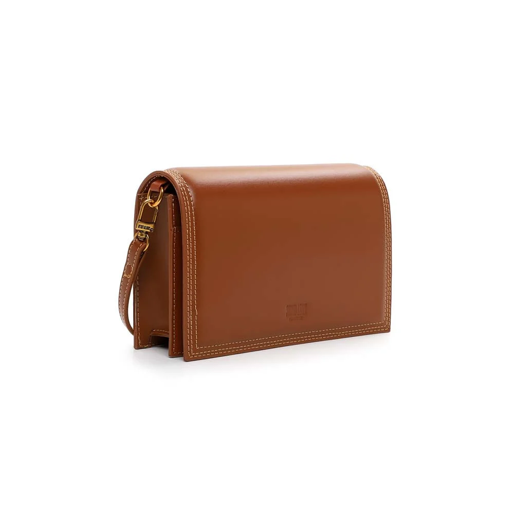Bolsa Carteira Soft Transversal Marrom Safari - vista 2 de 5