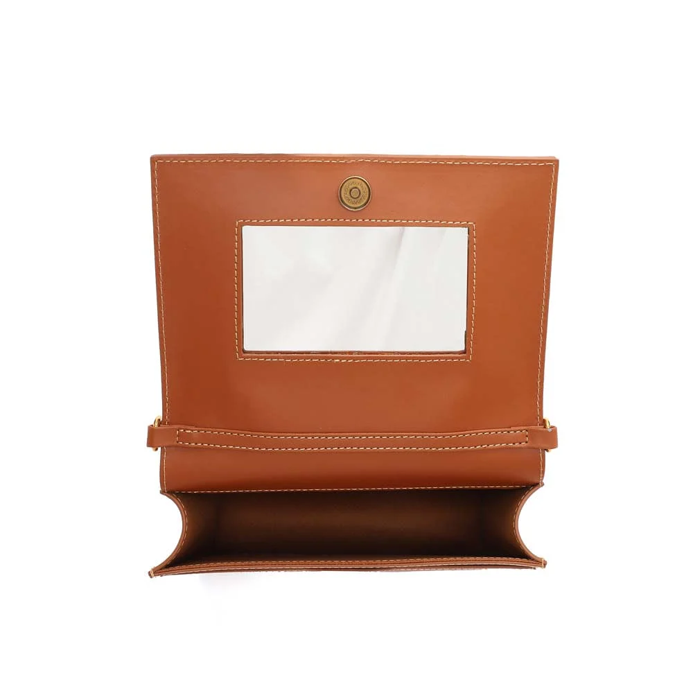 Bolsa Carteira Soft Transversal Marrom Safari - vista 5 de 5