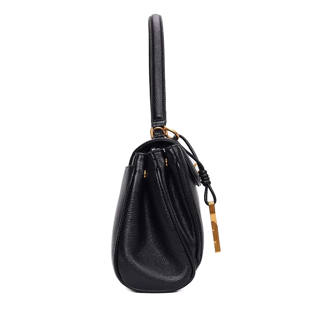 Bolsa Média Floater Alça De Ombro Preta - vista 4 de 8