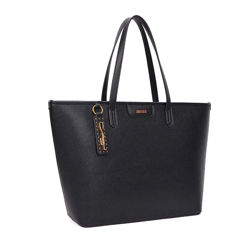 Bolsa Shopper Risco Alça De Ombro Preta - vista 2 de 7