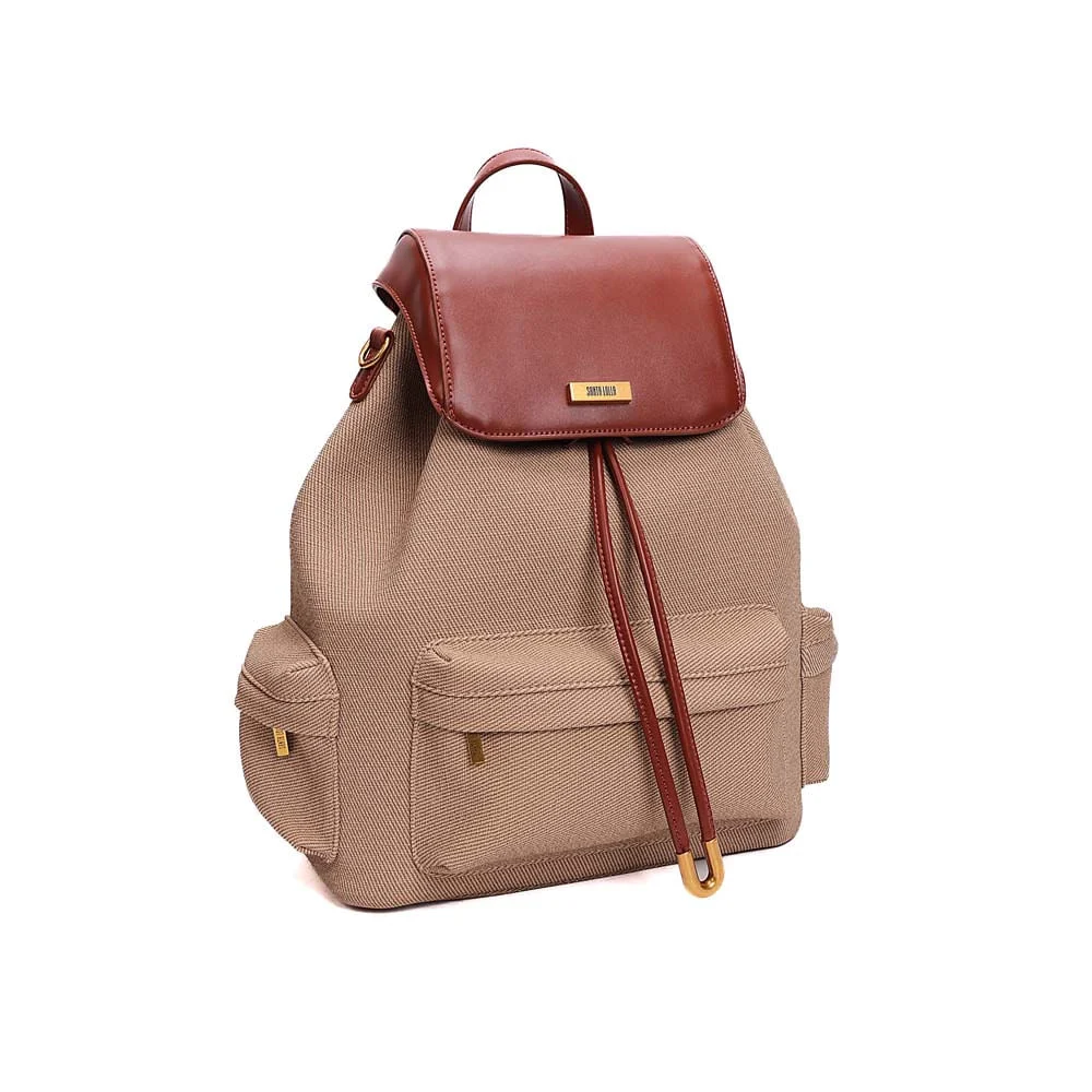 Mochila Canvas Marrom Terracota - vista 2 de 7