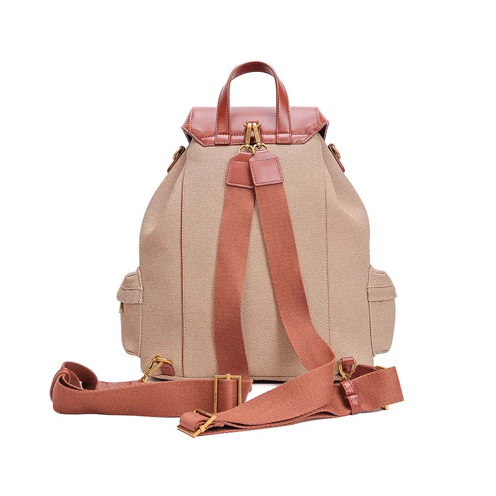 Mochila Canvas Marrom Terracota - vista 5 de 7
