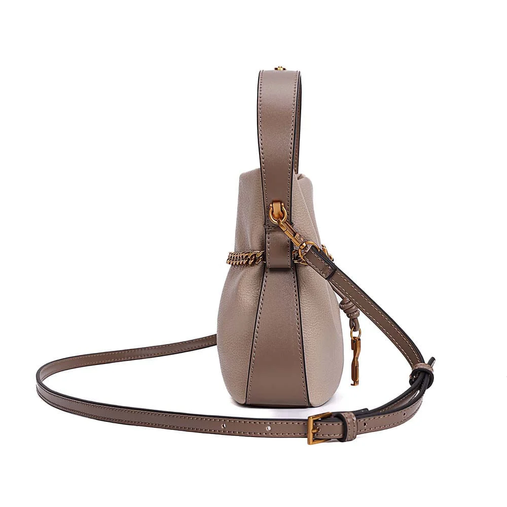 Bolsa Bucket Floater Bege Areia Transversal - vista 6 de 10