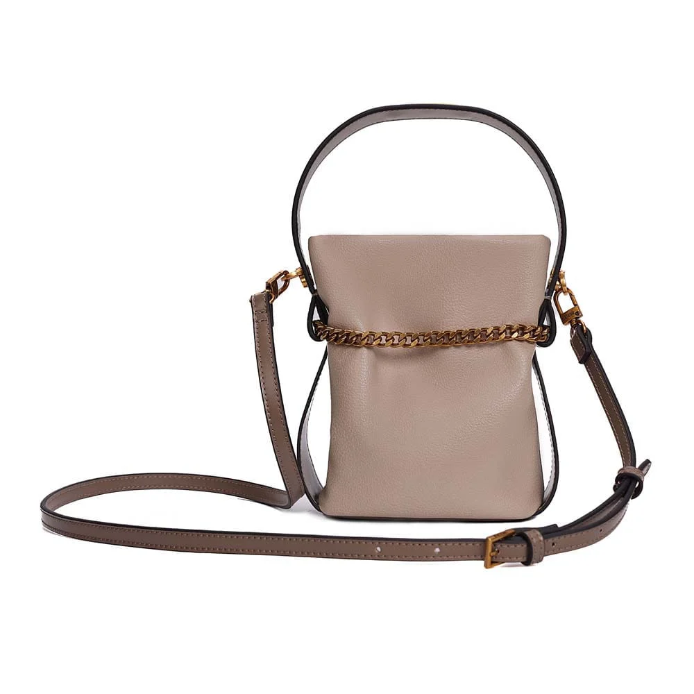 Bolsa Bucket Floater Bege Areia Transversal - vista 7 de 10