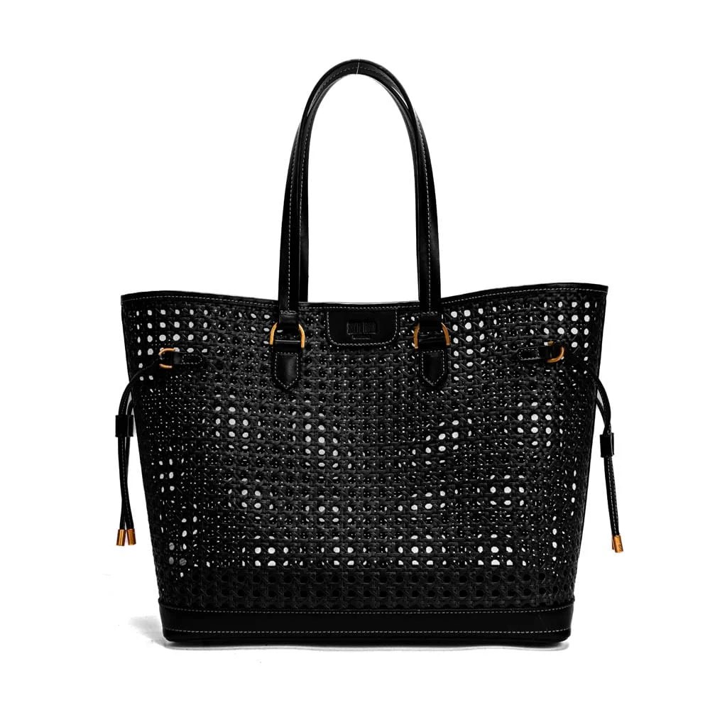 Bolsa Shopper Tressê Tramada Alça De Ombro Preta - vista 1 de 8