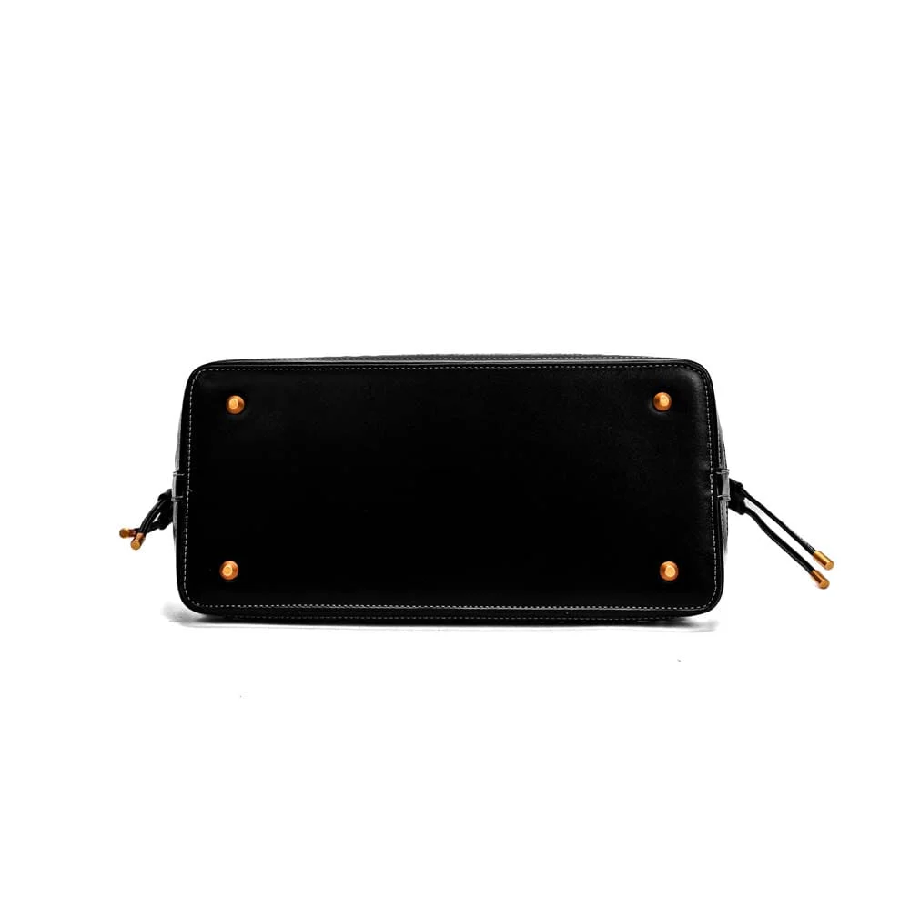 Bolsa Shopper Tressê Tramada Alça De Ombro Preta - vista 6 de 8