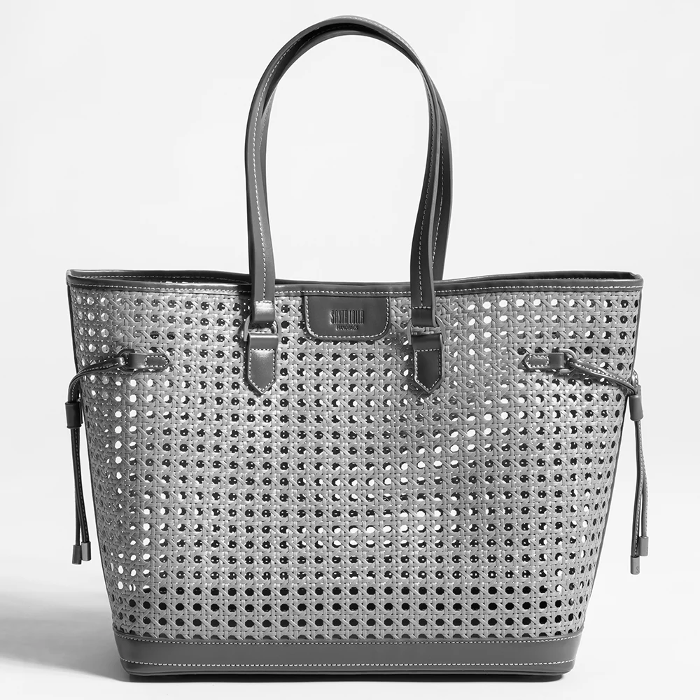 Bolsa Shopper Tressê Tramada Alça De Ombro Preta - vista 8 de 8