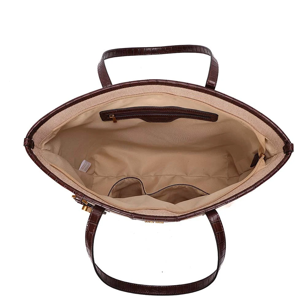 Bolsa Shopper Canvas Alça De Ombro Bege Sand - vista 7 de 7