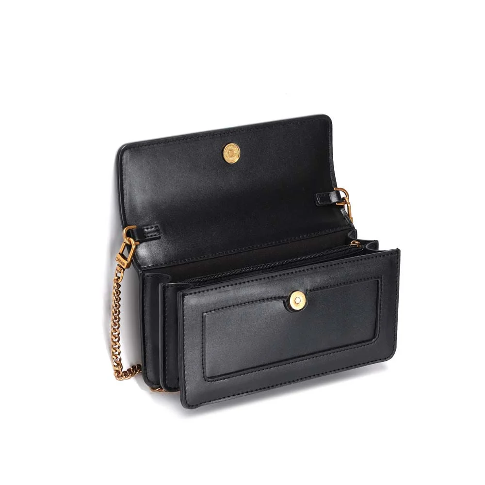 Bolsa Tiracolo Pequena Soft Liso Preto - vista 3 de 3