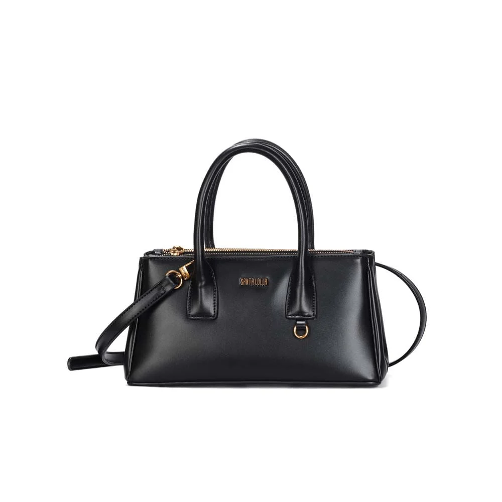 Bolsa Quadrada Pequena Soft Liso Preto Tiracolo - vista 1 de 3