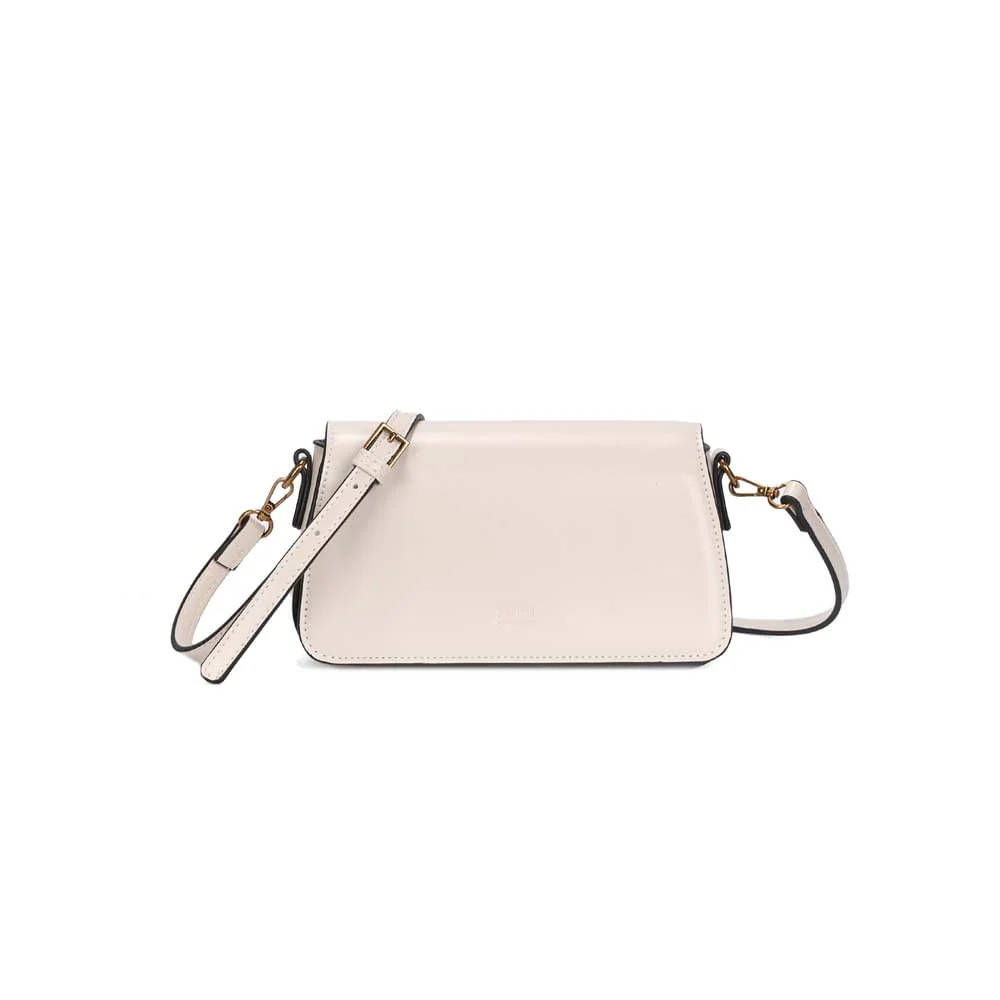 Bolsa Flap Tiracolo Pequena Soft Liso New Marfim - vista 1 de 4