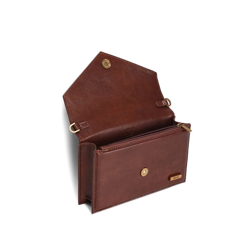 Bolsa Envelope Pequena Rústico Terracota Alça Tiracolo - vista 3 de 3
