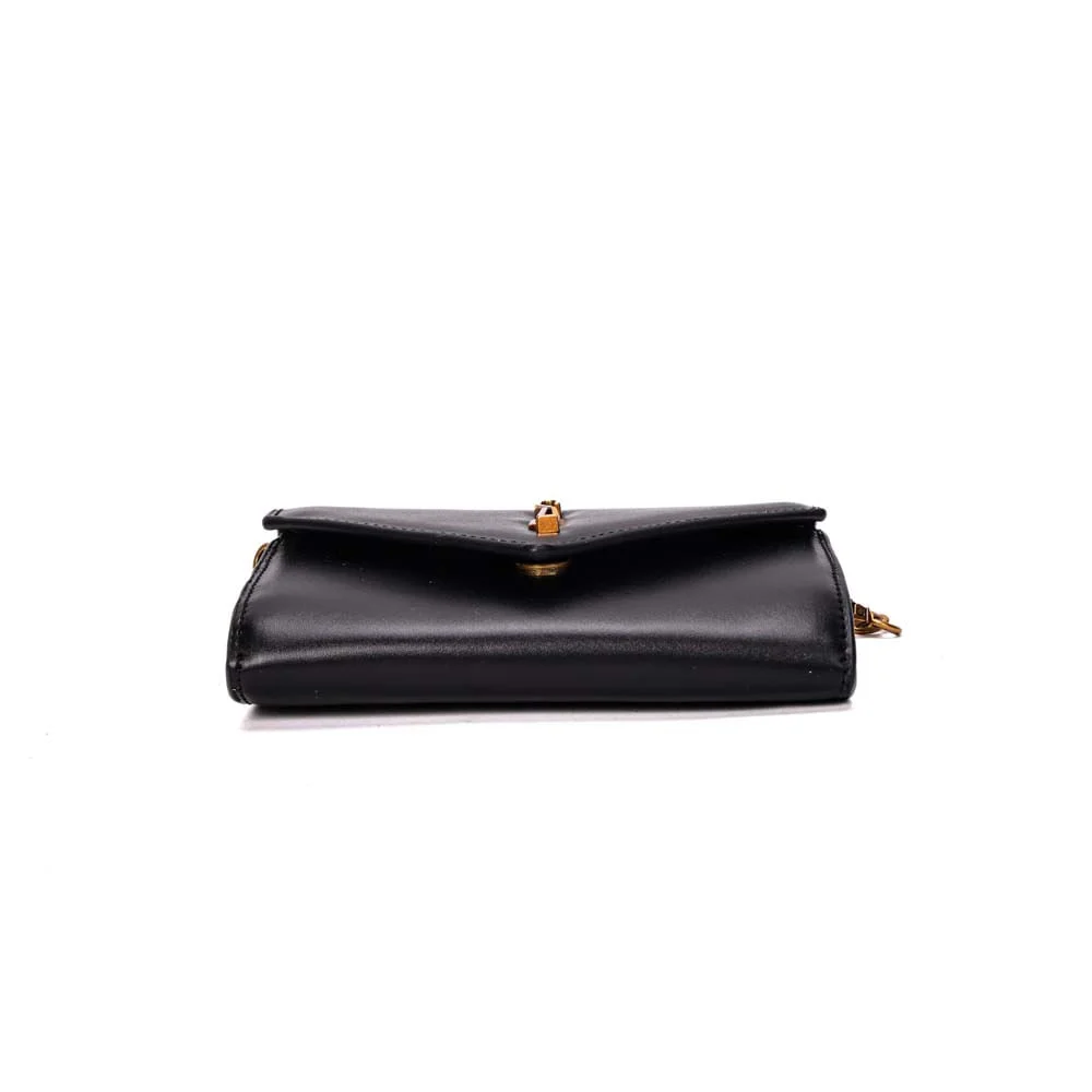 Bolsa Carteira Pequena Soft Liso Transversal Preto - vista 6 de 7