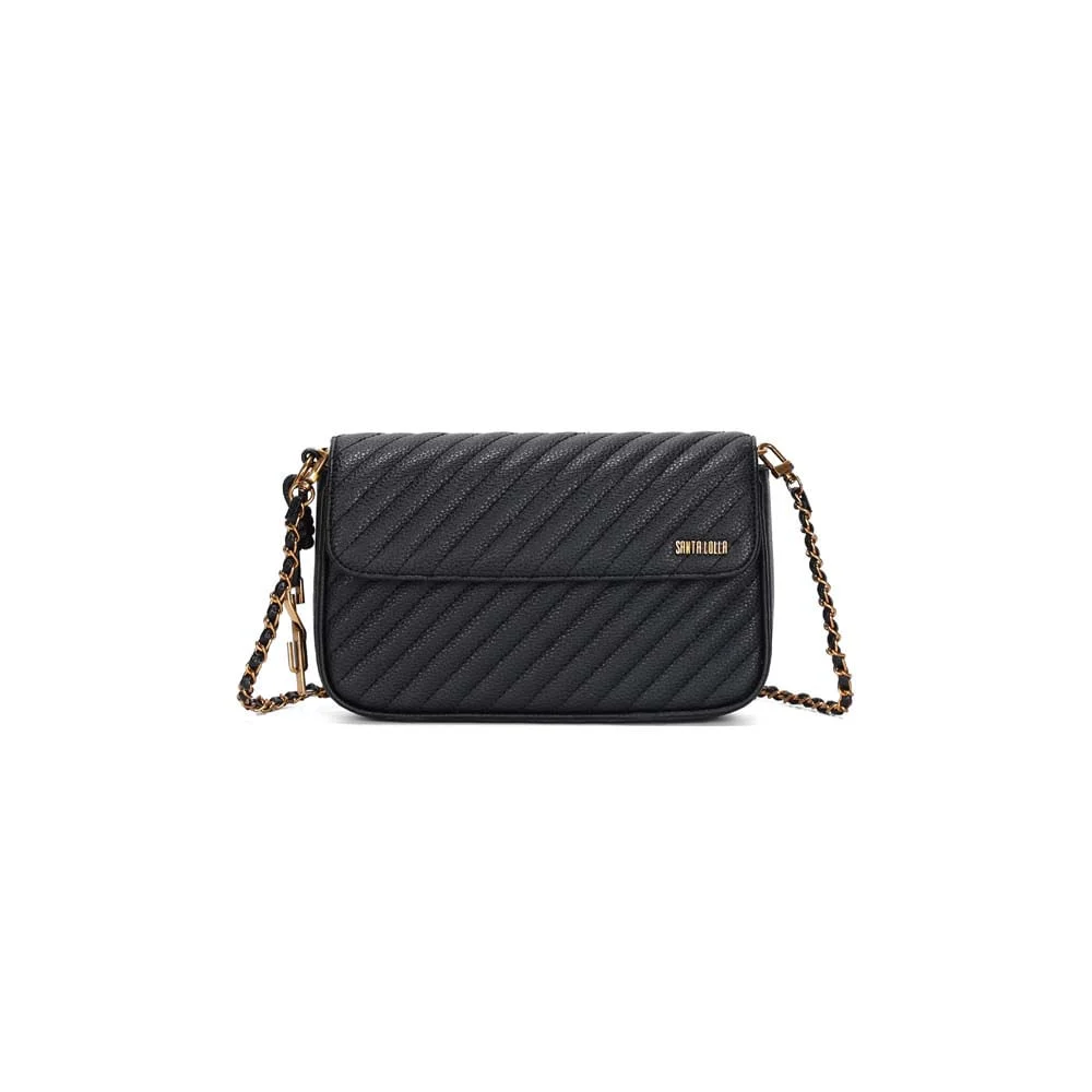 Bolsa Média Floater Matelassê Preto Alça Corrente - vista 1 de 3