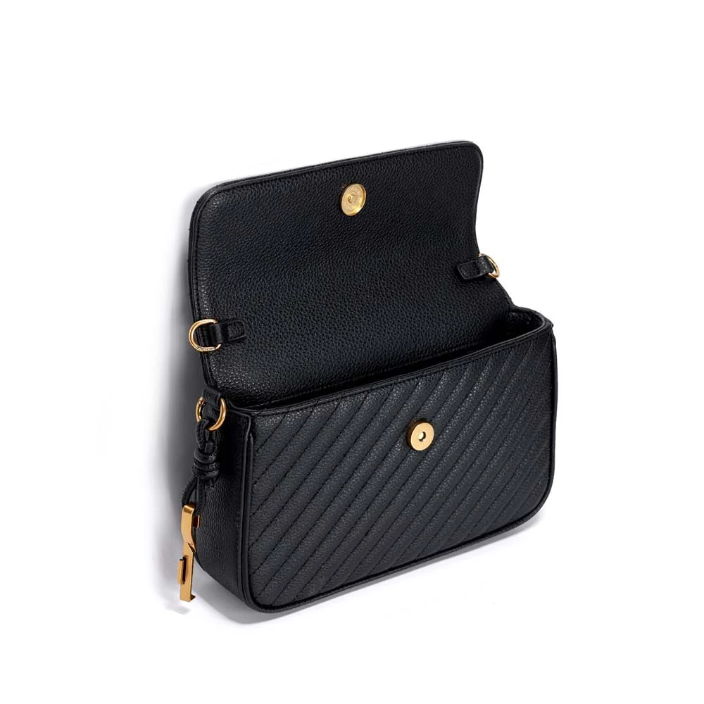 Bolsa Média Floater Matelassê Preto Alça Corrente - vista 3 de 3