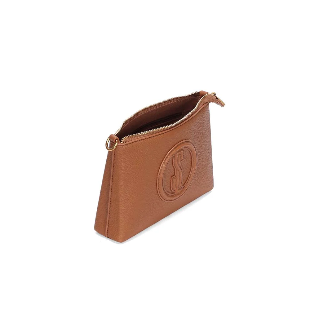 Bolsa Clutch Pequena Floater Marrom Safari Transversal - vista 3 de 3