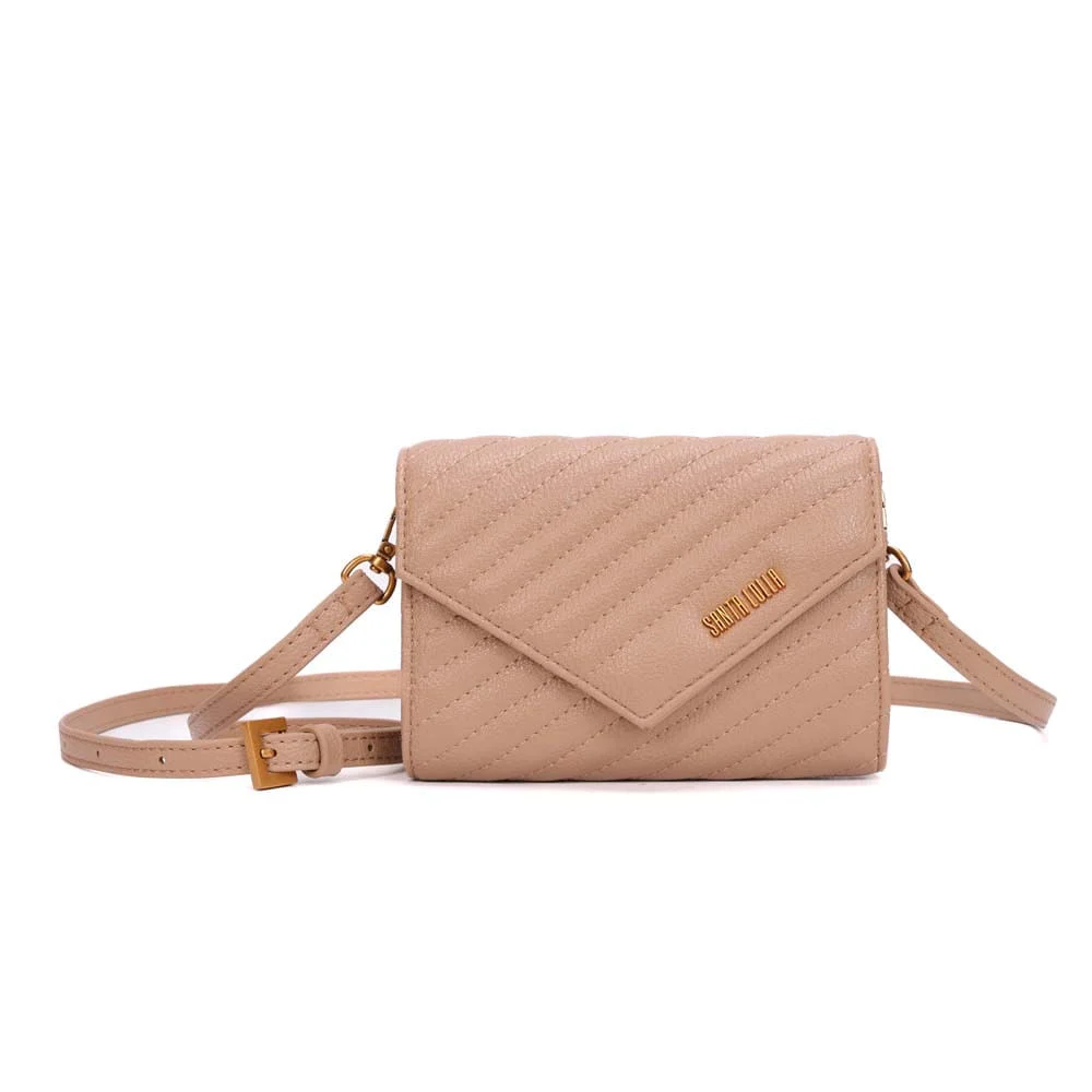 Bolsa Carteira Pequena Floater Matelassê Bege - vista 1 de 7