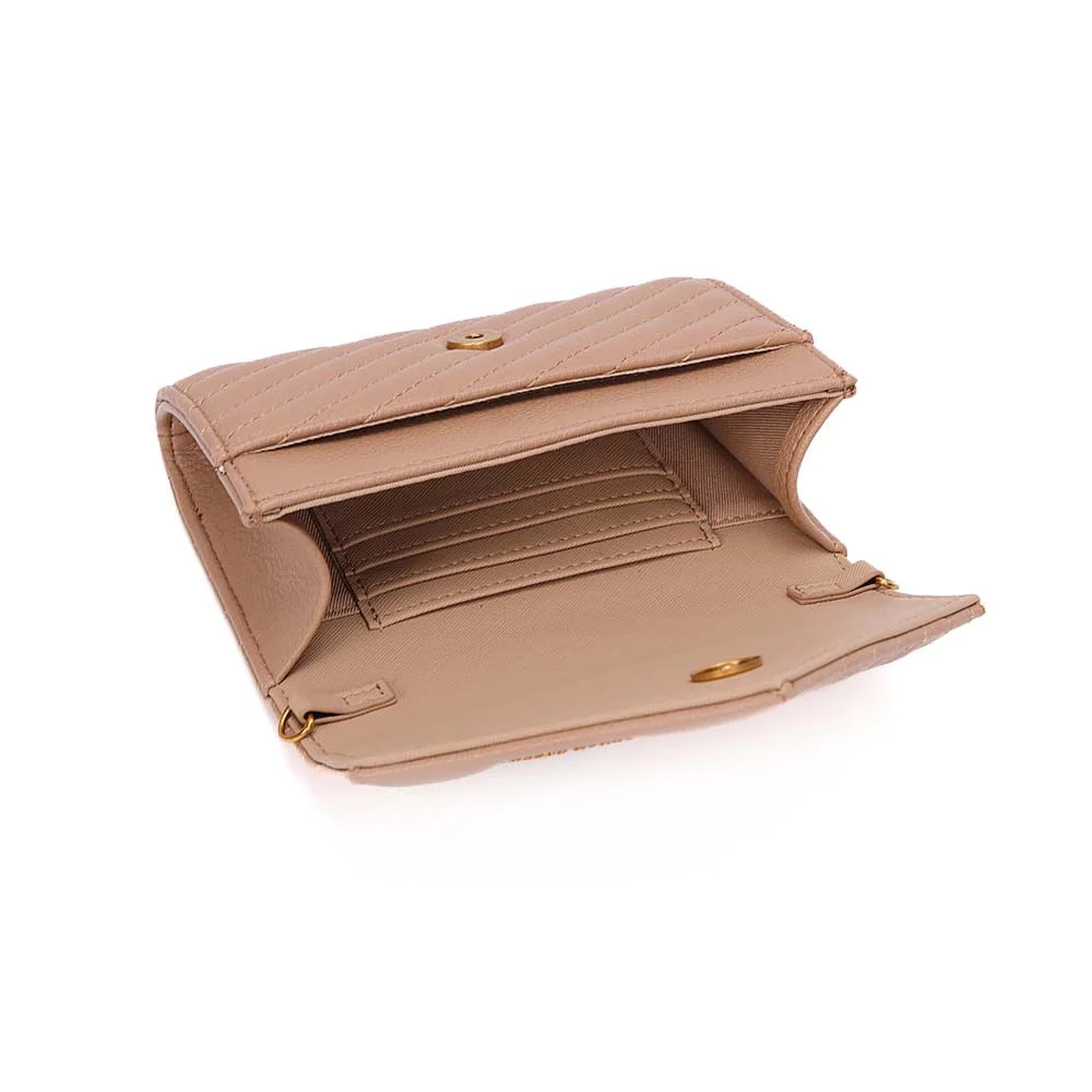 Bolsa Carteira Pequena Floater Matelassê Bege - vista 7 de 7