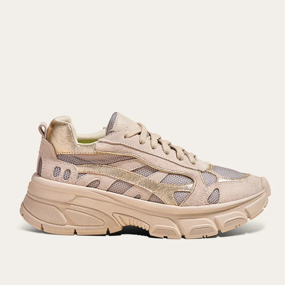 Tênis Chunky Couro Camurça Vanilla Mesh - vista 1 de 2