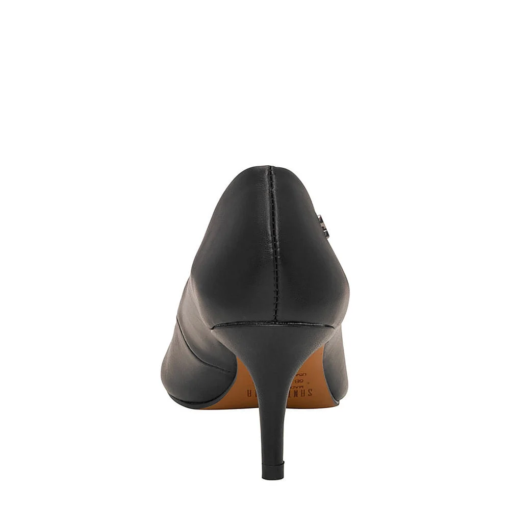 Peep Toe Ecoweart Salto Baixo Preto - vista 4 de 5