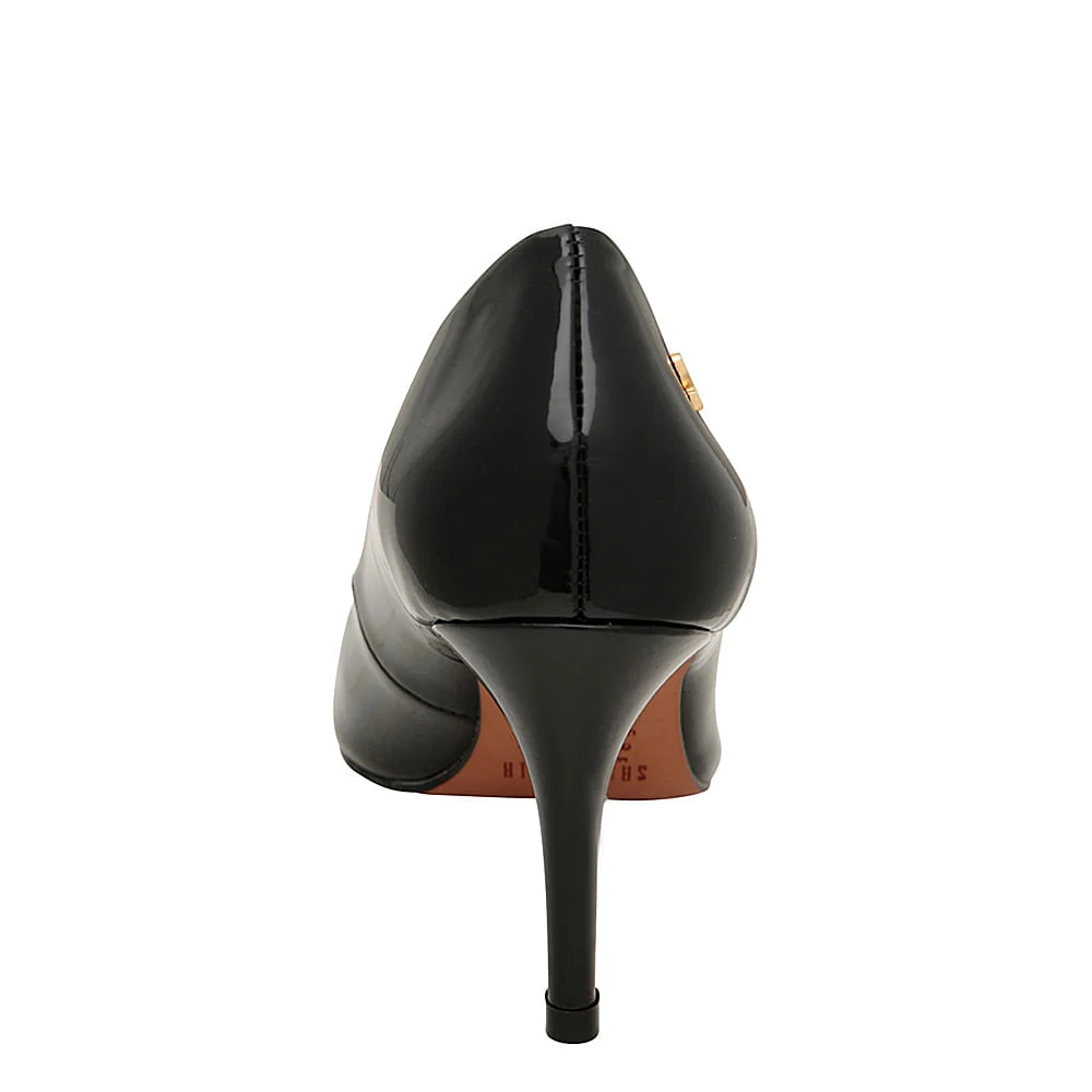 Scarpin Boneca Verniz Preto - vista 3 de 4