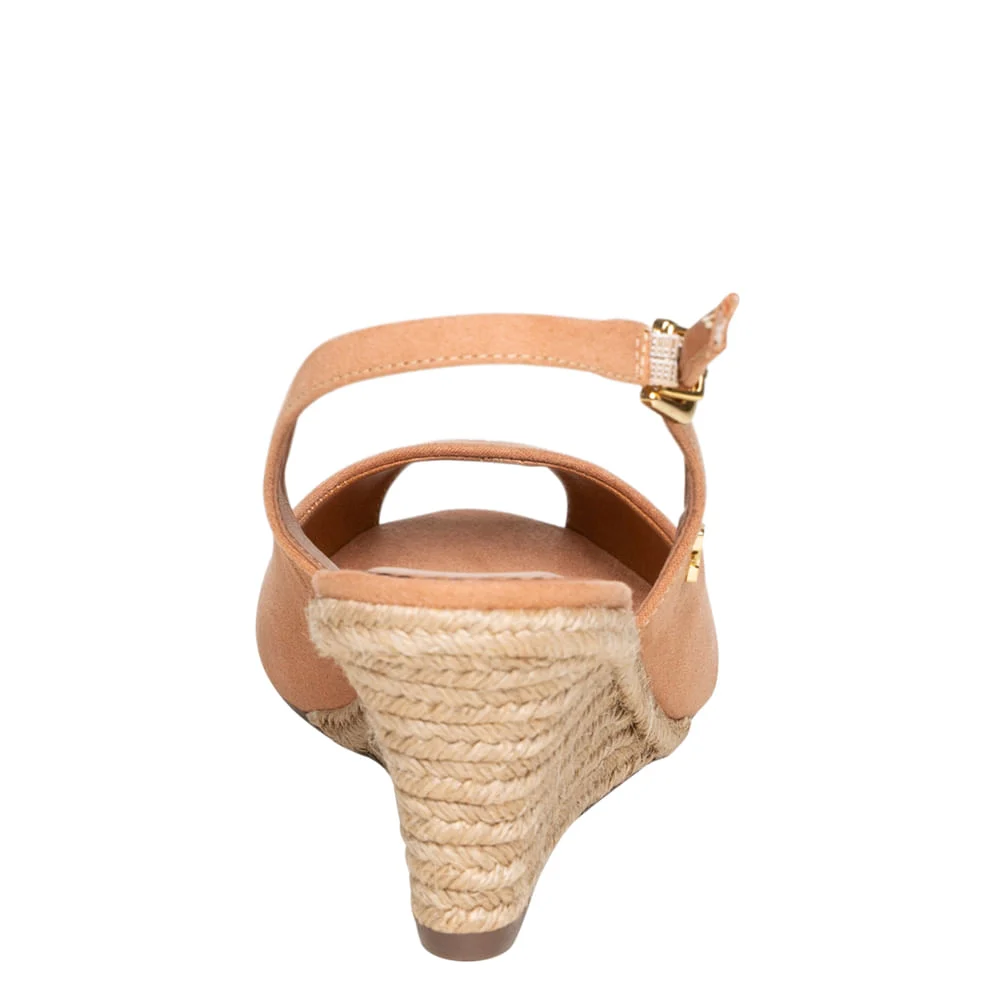 Peep Toe Suede Bege - vista 3 de 4