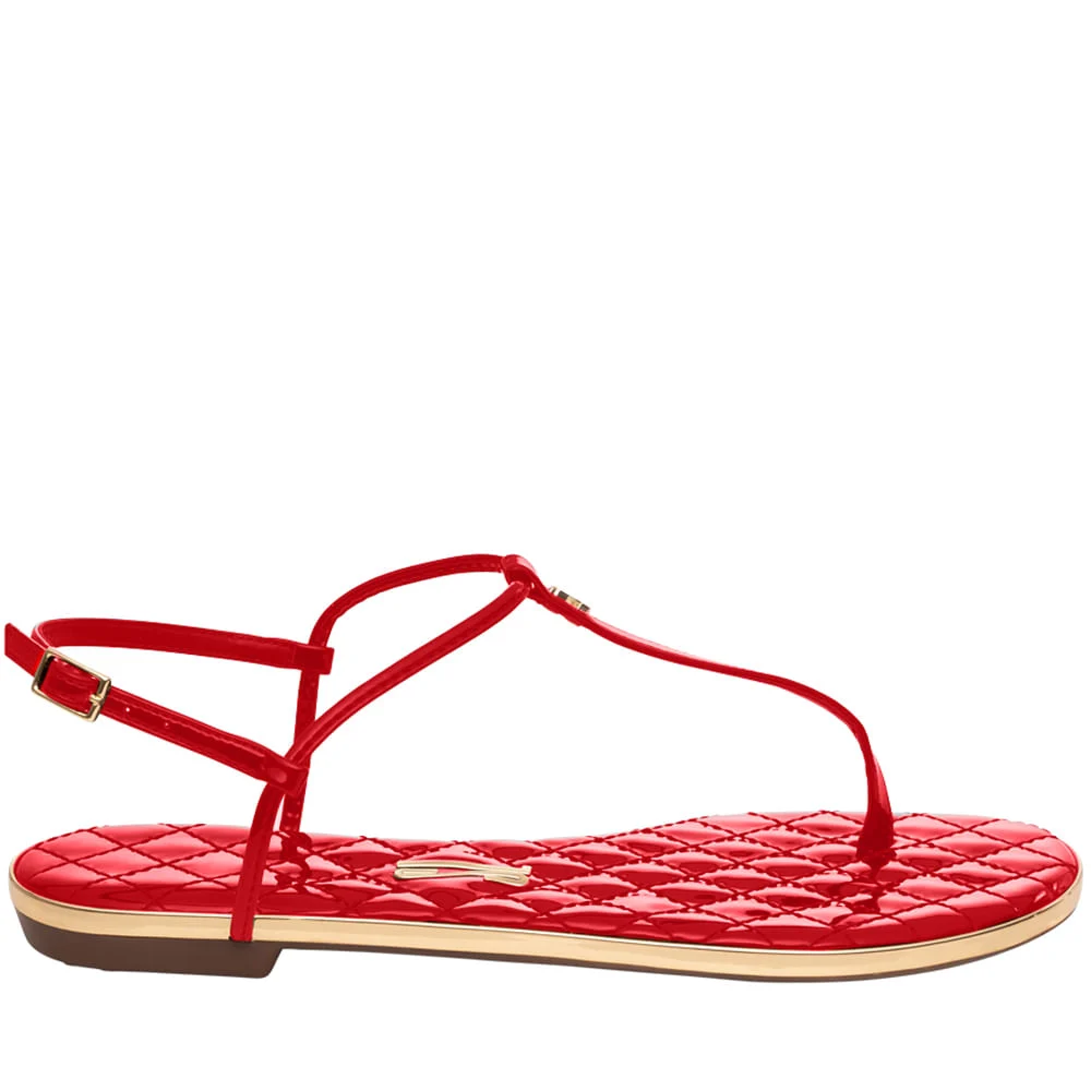 Rasteira Verniz Russian Red - vista 1 de 2