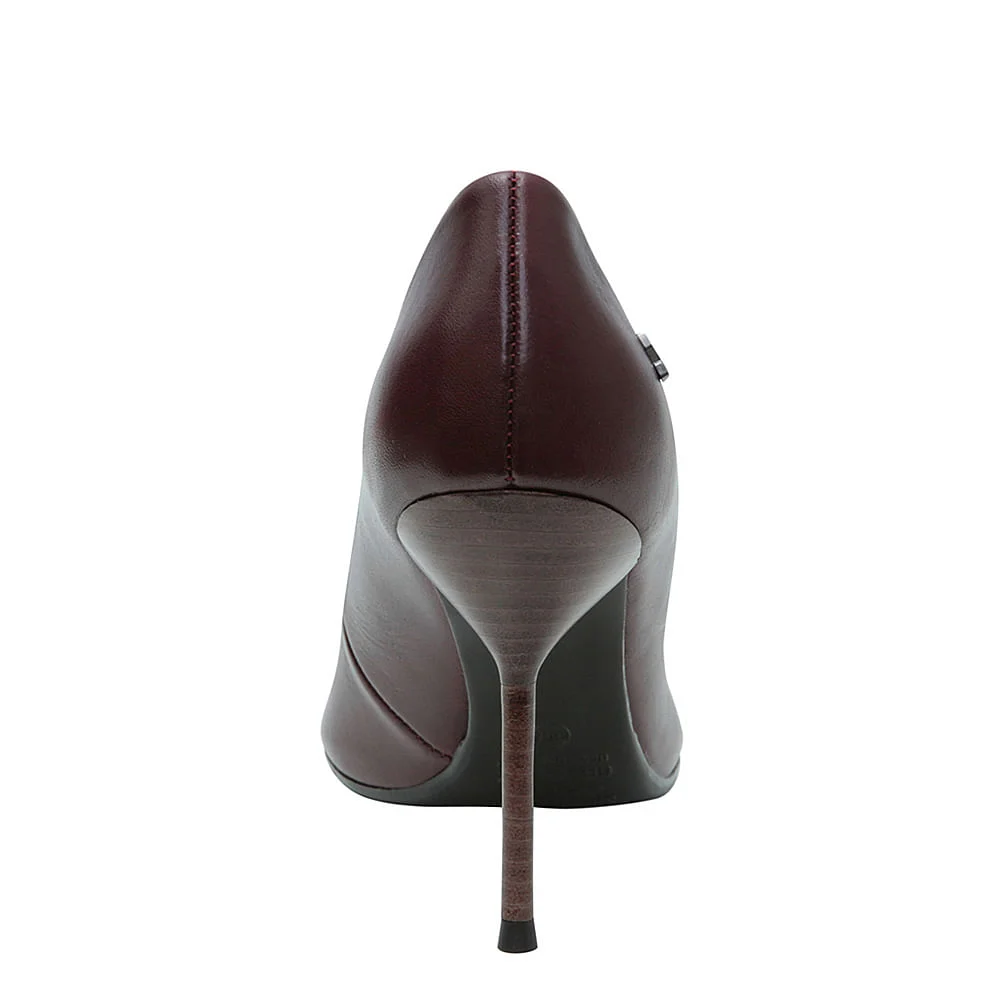Scarpin Napa Confort Bordo - vista 3 de 4