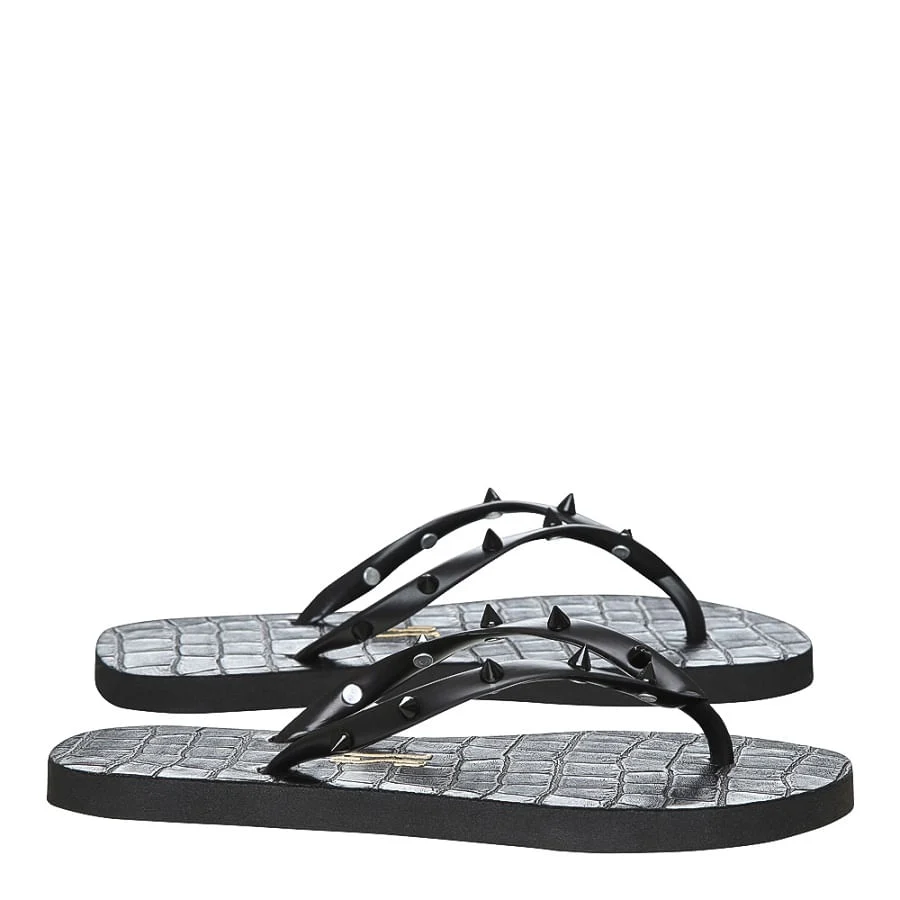 Flip Flop Emborrachado Croco Spike Preta - vista 2 de 4