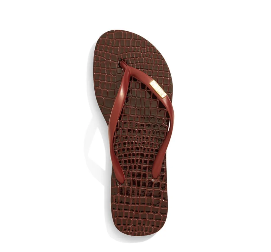 Flip Flop Croco Albany Vinho - vista 3 de 5