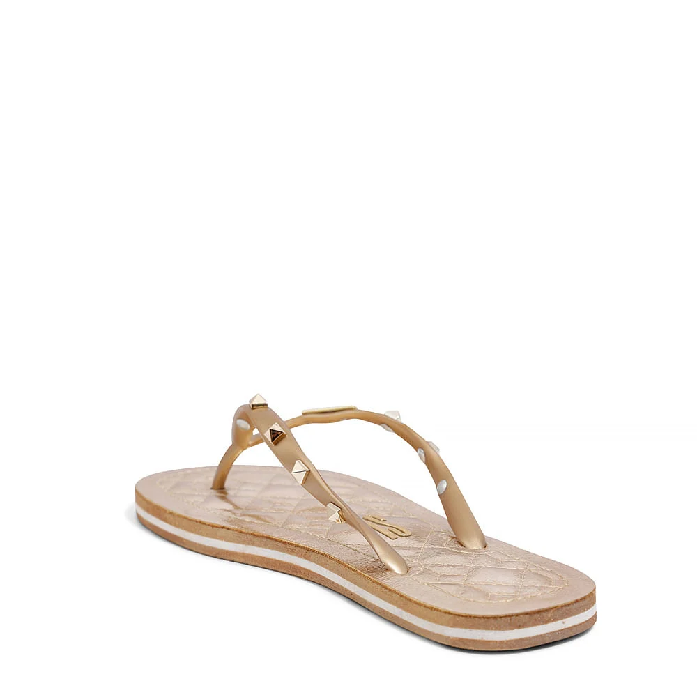 Flip Flop Metalizado Rebite Dourado - vista 4 de 4