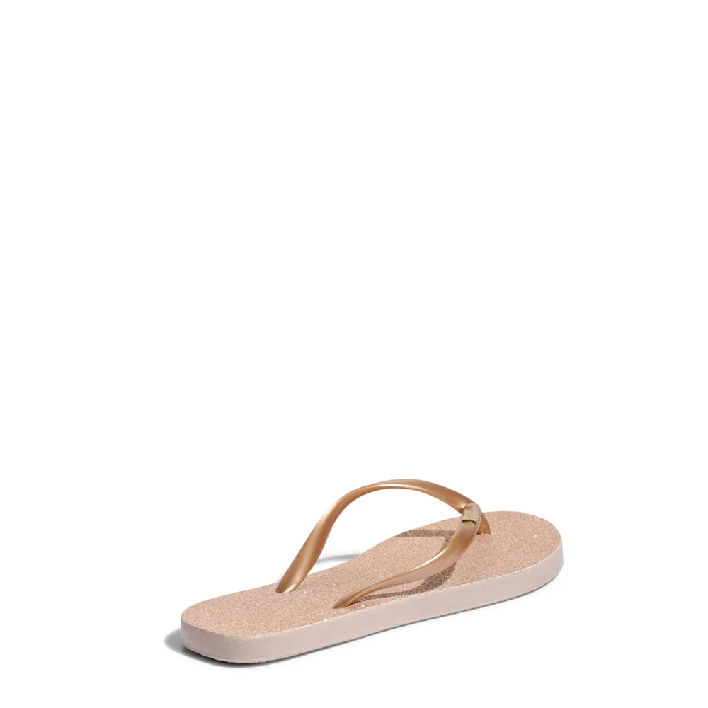 Flip Flop Borracha Brilho Dourado - vista 4 de 4