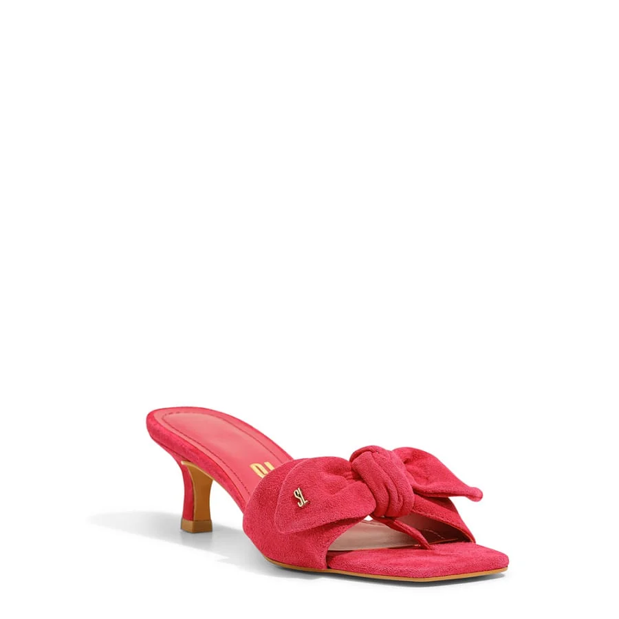 Mule Acamurçada Bico Quadrado Rosa - vista 2 de 4