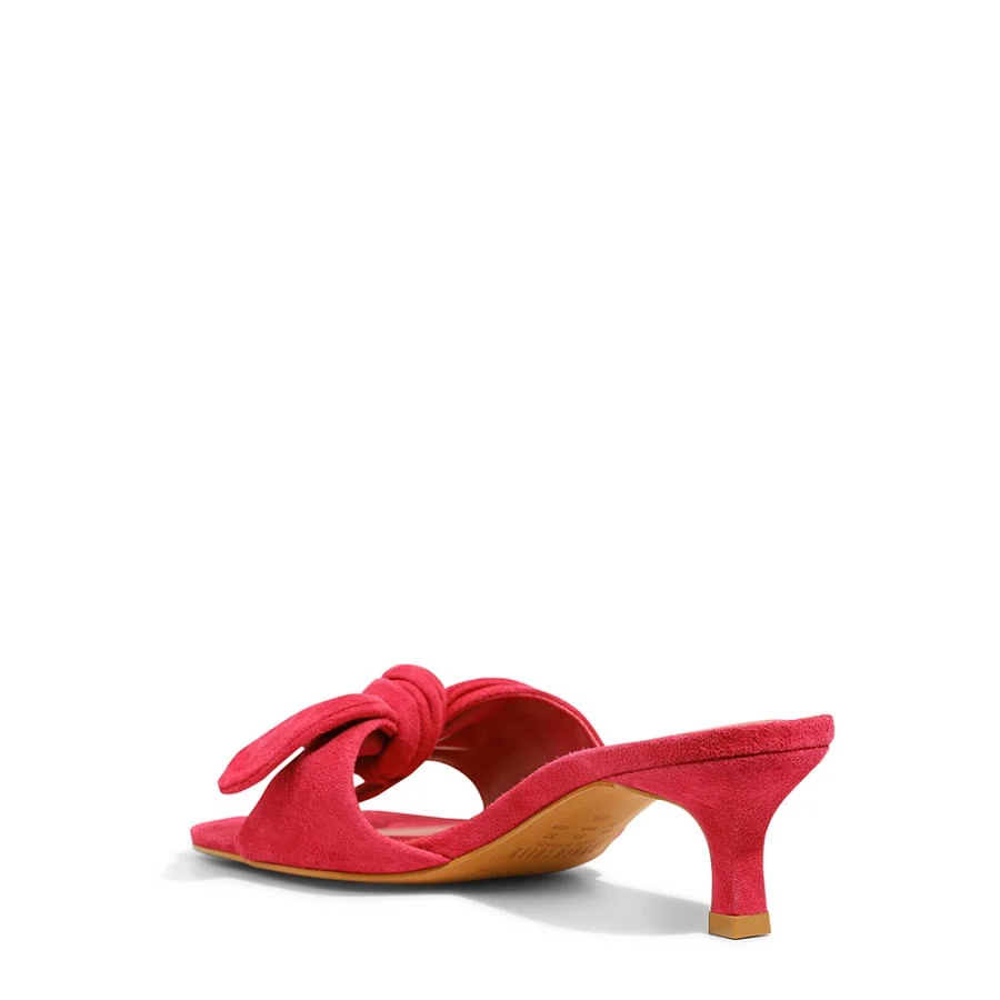 Mule Acamurçada Bico Quadrado Rosa - vista 3 de 4