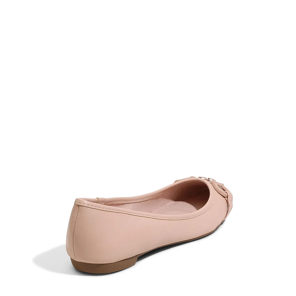 Sapatilha Corrente Bico Quadrado Rosa - vista 4 de 4