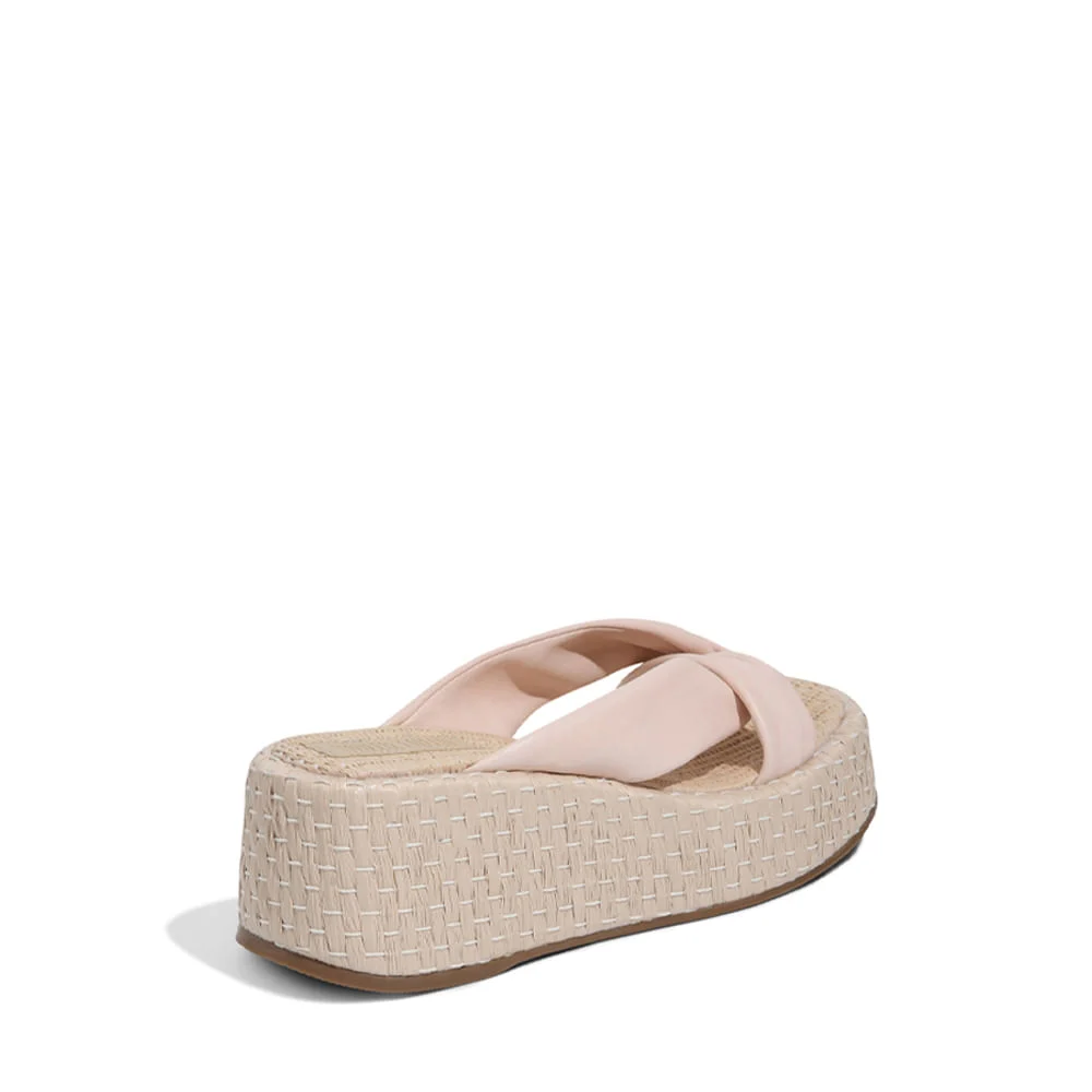 Espadrille Couro Soft Plataforma Rosa - vista 3 de 3