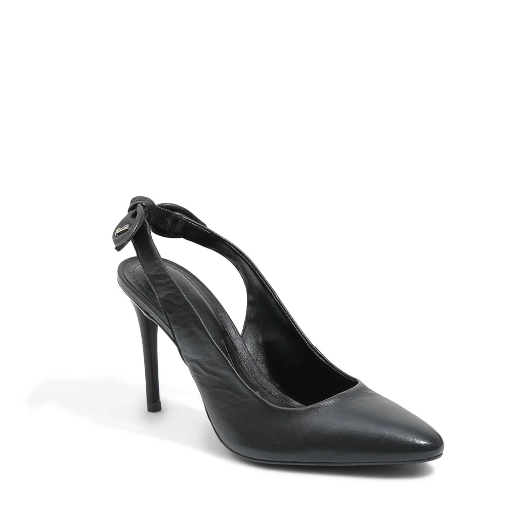 Scarpin Couro Pelica Soft 2 Preto - vista 3 de 3