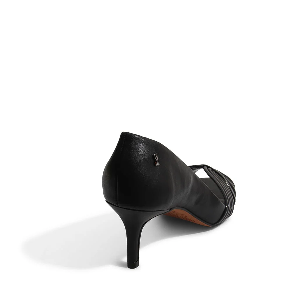Peep Toe Napa Santorine Preto - vista 3 de 3