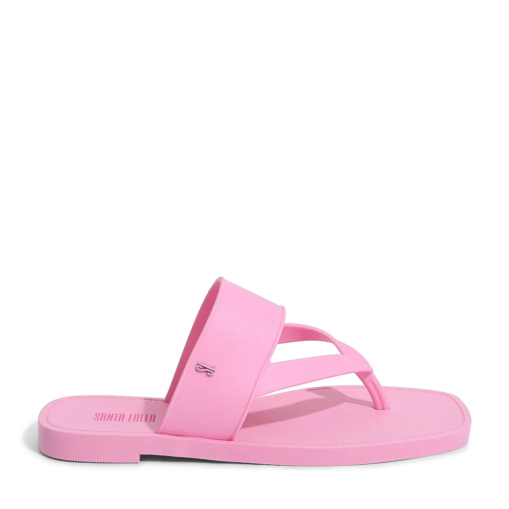 Rasteira Borracha Rosa Chiclete - vista 1 de 3