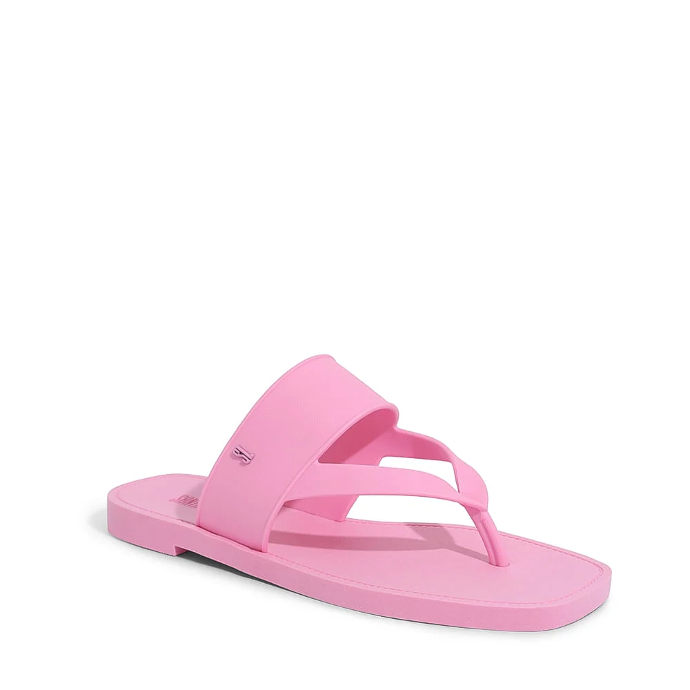 Rasteira Borracha Rosa Chiclete - vista 2 de 3