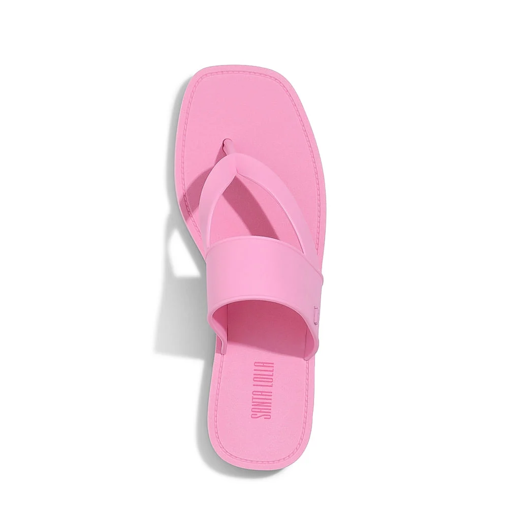 Rasteira Borracha Rosa Chiclete - vista 3 de 3