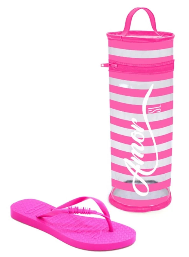 Flip Flop Borracha Rosa Neon - vista 1 de 1